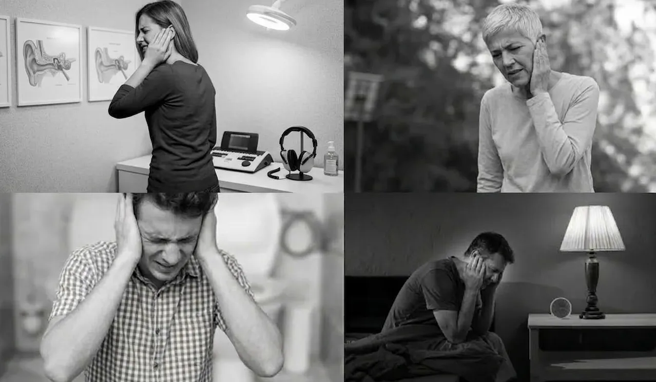 Osoba zmagająca się z niedosłuchem