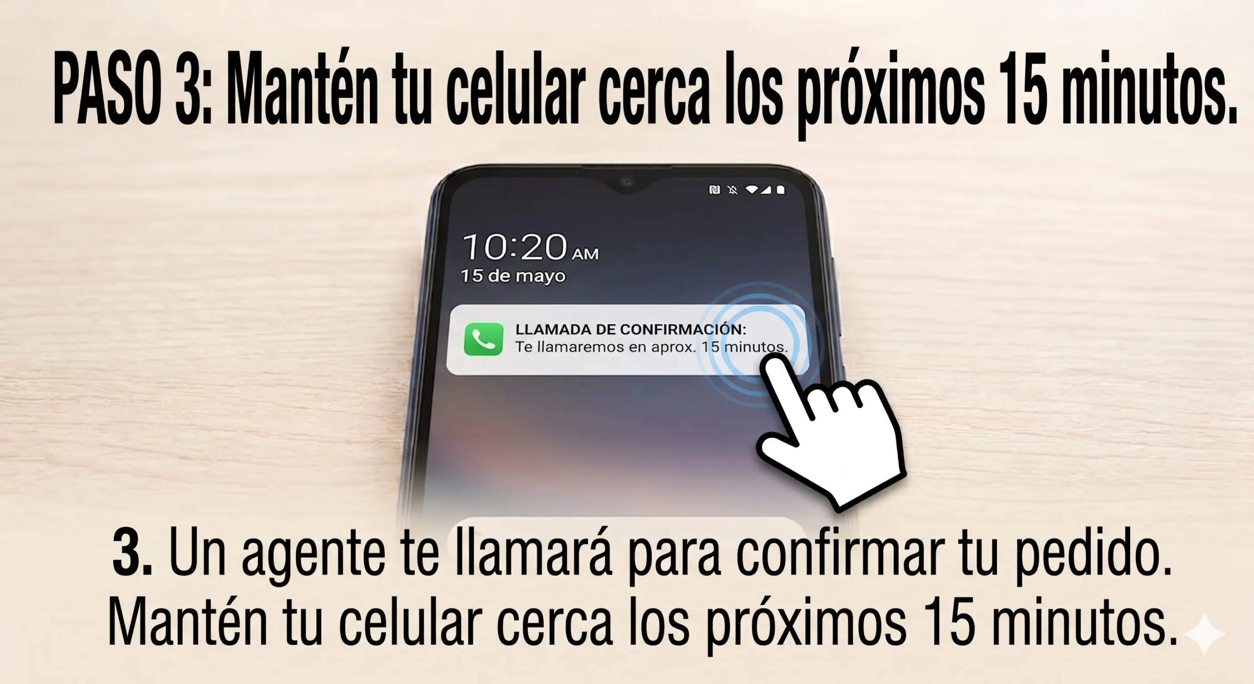 Paso 3: Atiende la llamada